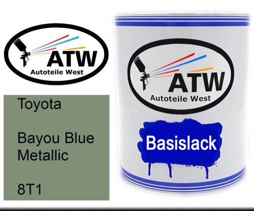 Toyota, Bayou Blue Metallic, 8T1: 1L Lackdose, von ATW Autoteile West.